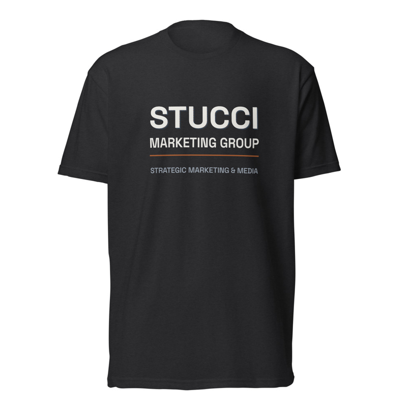 Stucci Marketing Group Logo Tee in Black, Stucci Marketing Group logo tee
