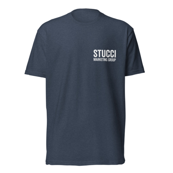 Stucci Marketing Group Left Chest Tee in Midnight Navy, Stucci Marketing Group logo tee