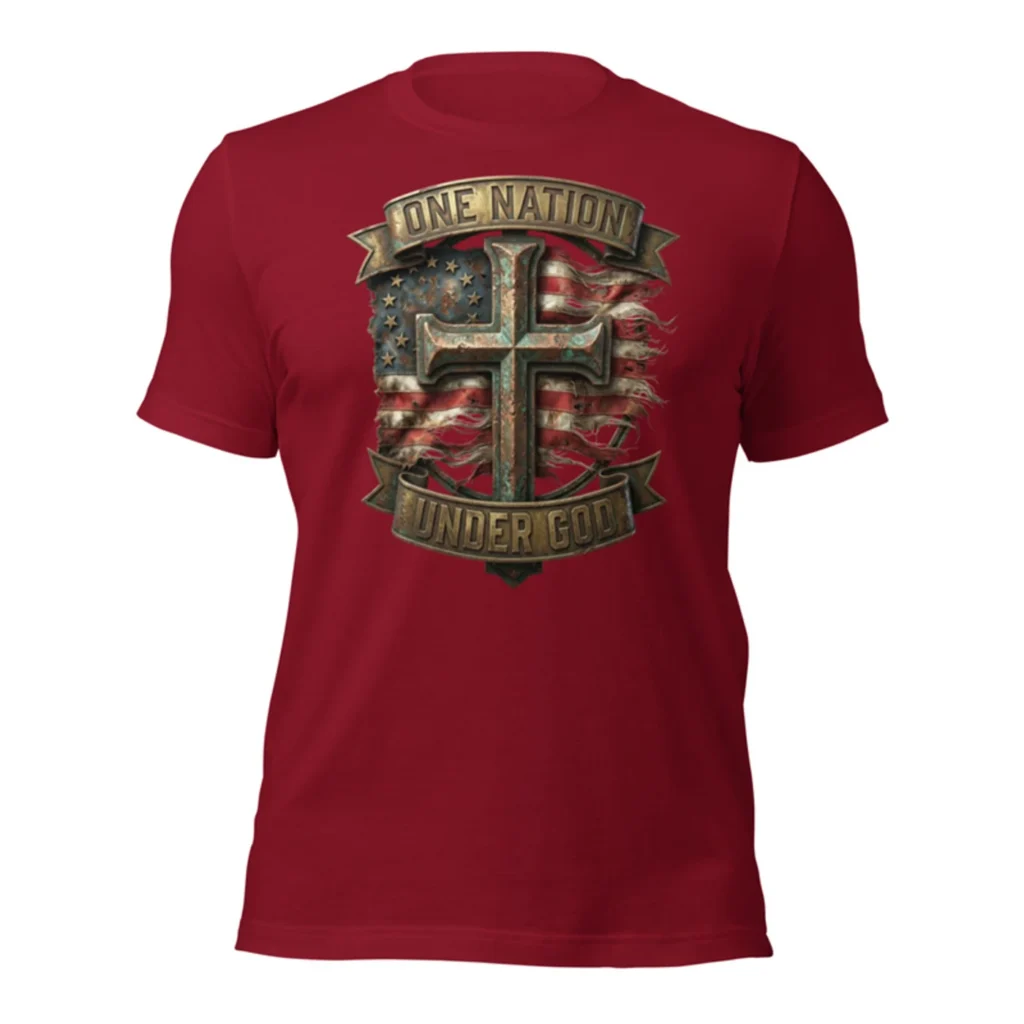One Nation Under God Crimson Tee