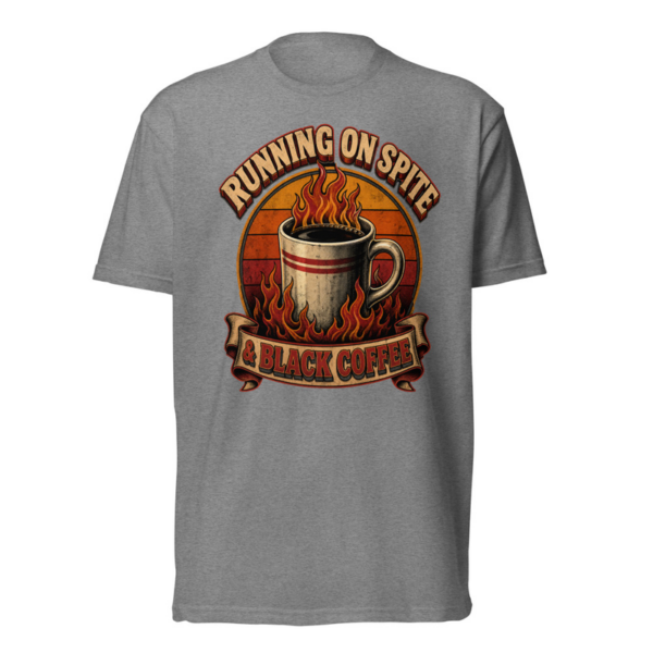 Running On Spite Tee - Dark Heather Gray