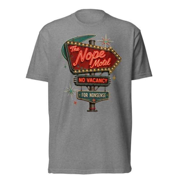 The NOPE Motel Tee - Dark Heather Gray